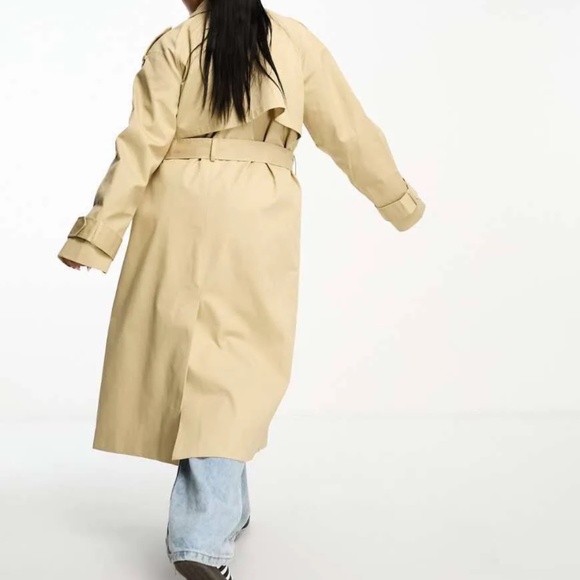 🆕🧥 ASOS CURVE LONGLINE TRENCH COAT 🧥🆕 - Picture 2 of 5